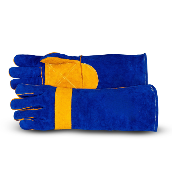 Heat Resistant Industrial Double Palm Leather Welding Gloves