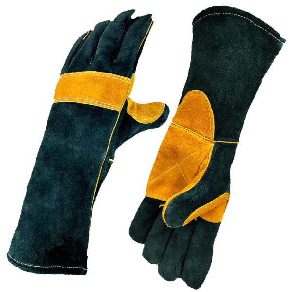 Fire Resistant Safety Welding Gloves Green Yellow